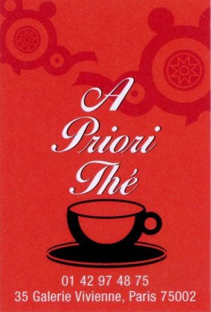 A Priori Thé - Carte